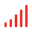 Cellular signal strength gauge icon